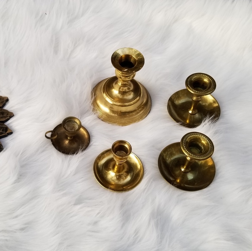 Vintage brass candlesticks